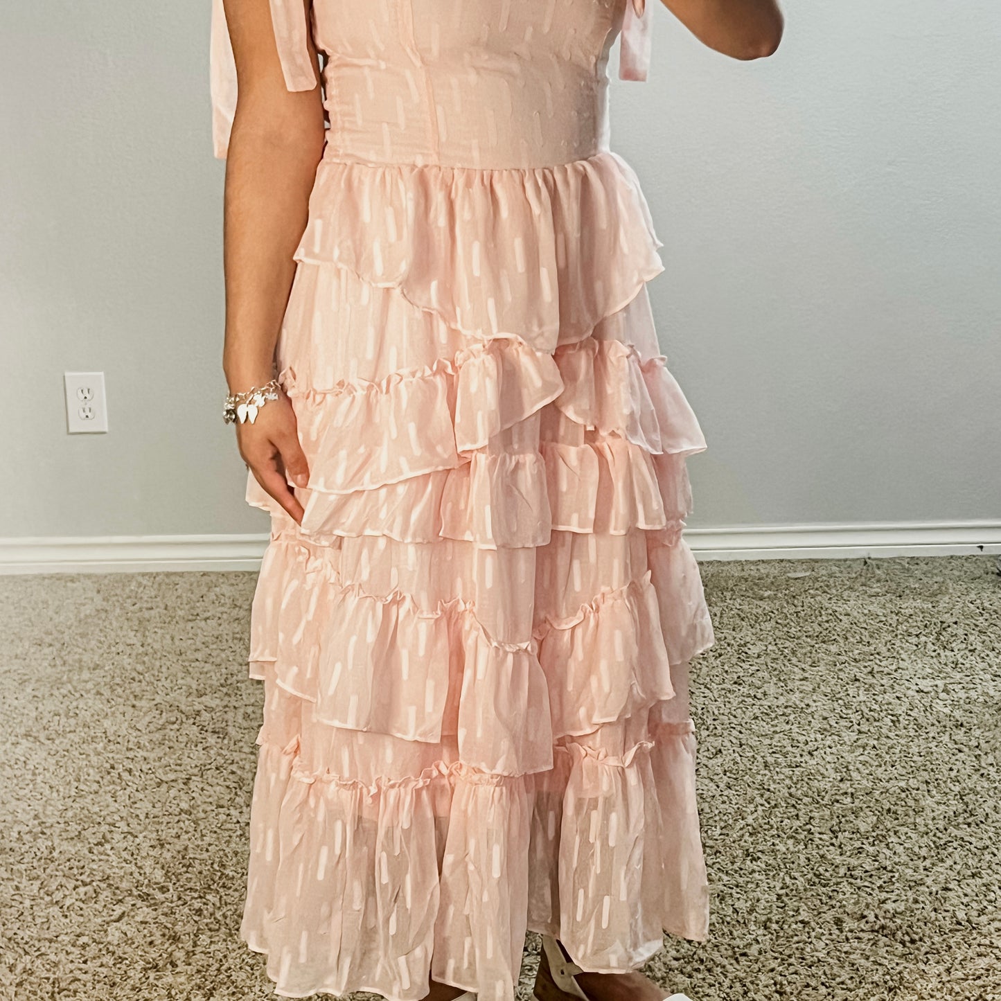 Olivia Light Pink Ruffle Dress