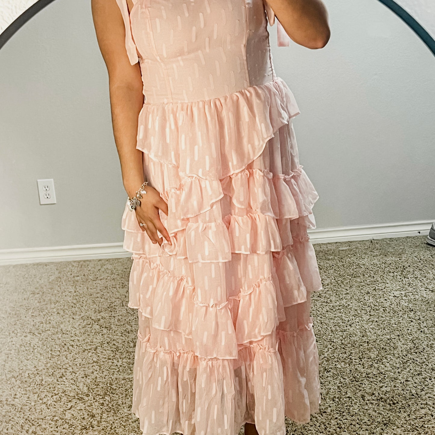 Olivia Light Pink Ruffle Dress