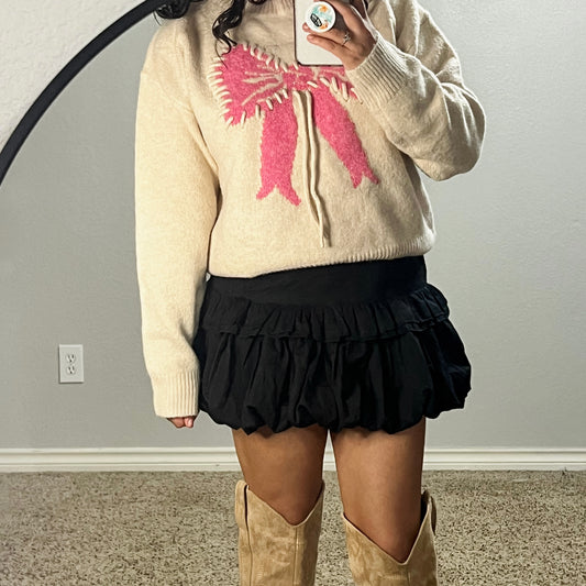 May Pink Bow Sweater