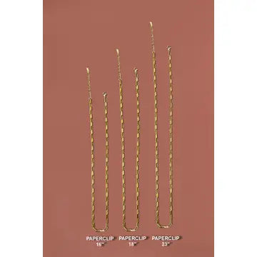 18K Paperclip Stainless Steel Necklace