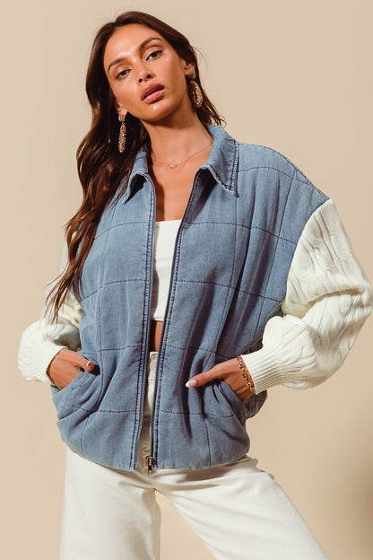 Kim Quilted Denim Jacket